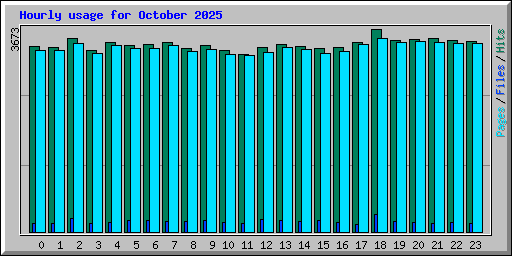 Hourly usage for October 2025