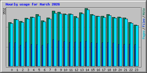 Hourly usage for March 2026